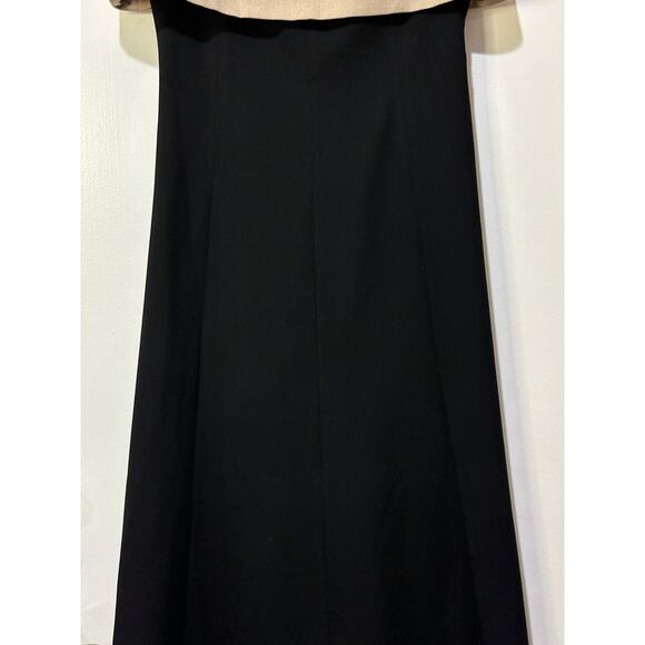Rue Sophie Aurelia Colorblock Midi Dress Taupe Black Size Medium NWT Chic Dressy - Picture 8 of 16